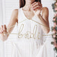 Bride kledinghanger goud